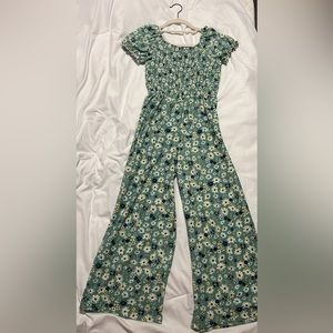 Speechless Girls Wide Leg Smocked Bodice Jumpsuit Size L